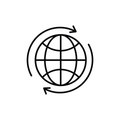 globe icon. outline icon