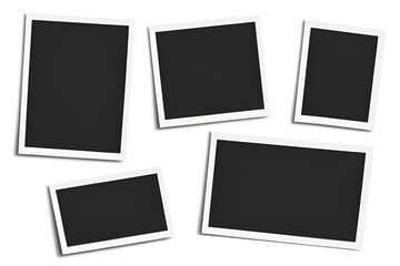 Retro Polaroid Photo Frames Isolated On White Background