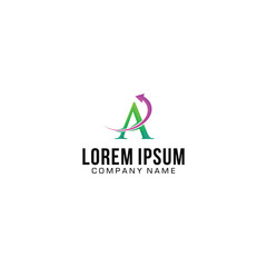 Fototapeta premium letter a logo design color full gradient 