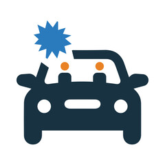 car, car accident, accident, car and car accident icon