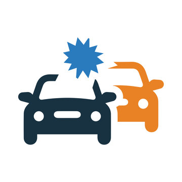car, car accident, accident, car and car accident icon