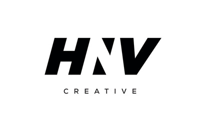 HNV letters negative space logo design. creative typography monogram vector	