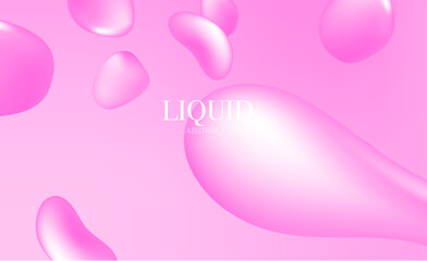 abstract background with bubbles, Pink banner