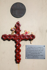 Belfast, northern Ireland. Loyalist memorial to IRA victims on Shankill road.  Ulster, U.K.