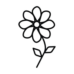 flower icon, beautiful vector, summer illustration
