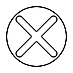 false icon, mark vector, cross illustration