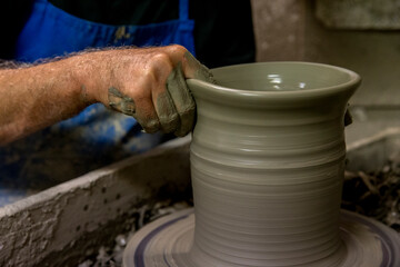Fototapeta na wymiar Pottery workshop in Tricase, Puglia, Italy.