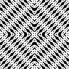 Vector geometric seamless pattern. Minimal ornamental background with abstract shapes. Black and white texture. Simple abstract ornament background. Dark repeat design for decor, fabric, cloth.