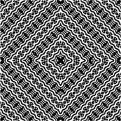 Vector geometric seamless pattern. Minimal ornamental background with abstract shapes. Black and white texture. Simple abstract ornament background. Dark repeat design for decor, fabric, cloth.