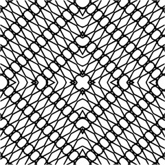 Vector geometric seamless pattern. Minimal ornamental background with abstract shapes. Black and white texture. Simple abstract ornament background. Dark repeat design for decor, fabric, cloth.