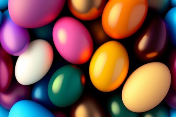 Easter day celebration illustration. Colorful Easter eggs