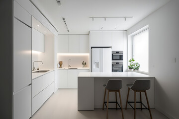 kitchen island, kitchen sink, modern kitchen, kitchen cabinets,modern home interior, modern kitchen appliances, kitchen cabinets, modern white kitchen, interior design, setting generative ai tool