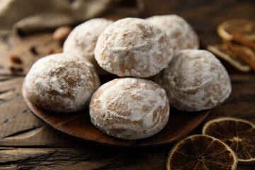 Traditional gingerbread with sugar glaze