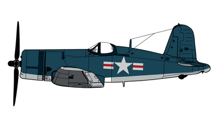 Illustration of war plane vector