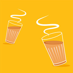 Indian hot drink vector. Indian chai icon. Chai is Indian drink. Kerala tea shop illustration vector eps.Indian Kerala roadside. Kerala tea shop line drawing. Kerala Old.