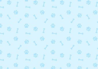 Dog Footprint pattern background. Footprint graphic. Pet outline.