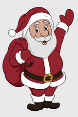 Illustration of Santa Claus vector