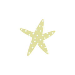 Obraz premium Starfish. Atlantic star. Marine Animal Vector illustration on white background.