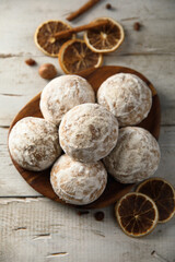 Traditional gingerbread with sugar glaze