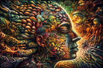 Psychedelic experience. Generative AI.