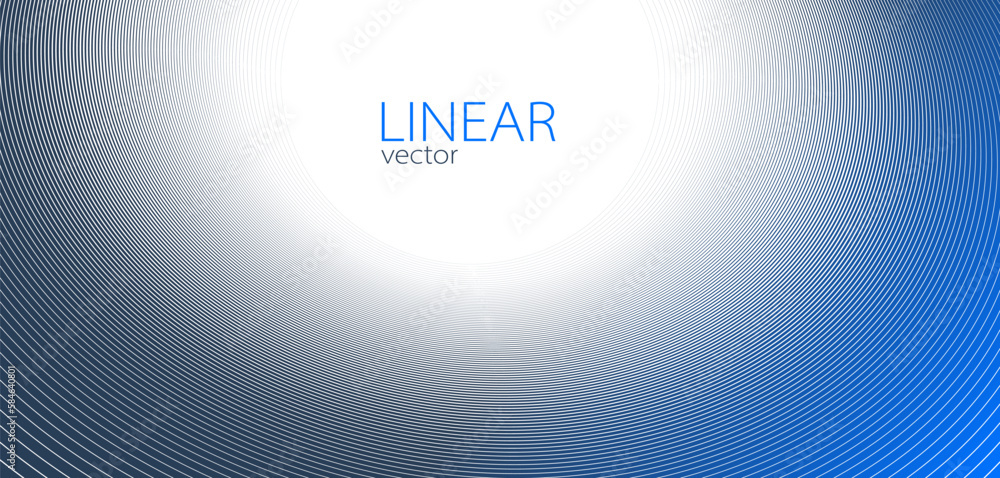 Poster blue lines in 3d perspective vector abstract background, dynamic linear minimal design, wave lied pa