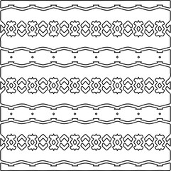 Fototapeta premium Stylish texture with figures from lines.Abstract geometric black and white pattern for web page, textures, card, poster, fabric, textile. Monochrome graphic repeating design. 