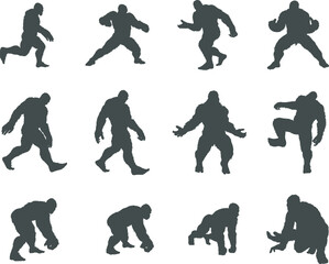 Bigfoot silhouette, Bigfoot silhouette, Bigfoot SVG, Bigfoot silhouetts, Yeti Bigfoot, Bigfoot Bundle