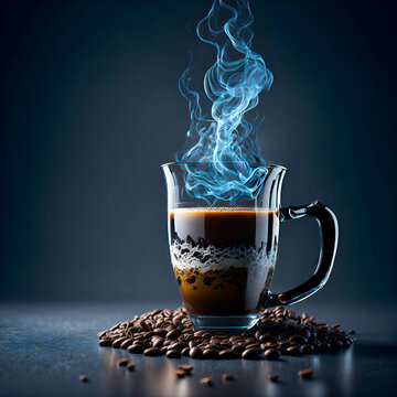 cup of coffee with smoke
