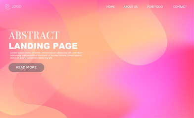 abstract background with bubbles, Landing page pink gradient