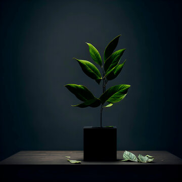 plant in a pot on the table