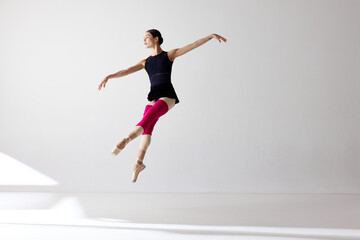 Young and graceful ballet dancer over white background. Art, motion, action, flexibility, inspiration concept © Lustre Art Group 