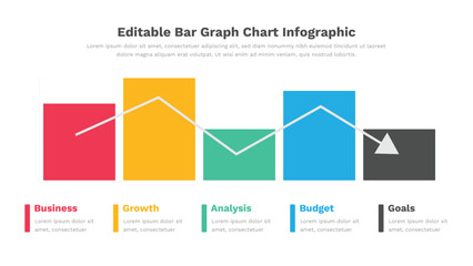 Bar chart  Infographic presentation  template Fully editable
