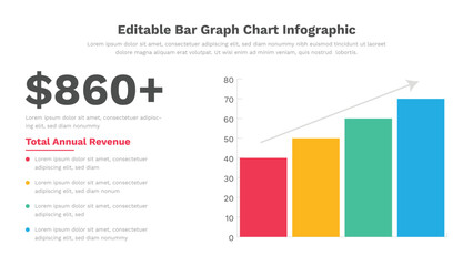 Bar chart  Infographic presentation  template Fully editable