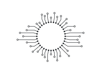 CPU for computer and smartphone icon in flat style. Processor chipset vector illustration on isolated background. Microchip sign business concept.