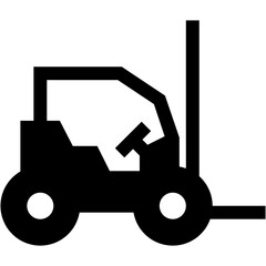 Forklift Machine Glyph Icon