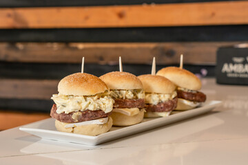hamburger on a plate