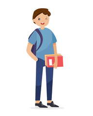 Obraz premium elementary school student. Back to school concept