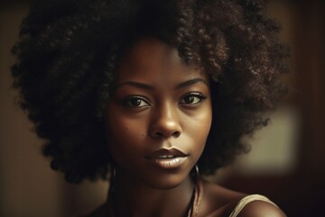 Beautiful afro american woman, created with generative AI