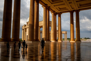 Basilica of Our Lady of Peace, a Roman catholic minor basilica in Yamoussoukro, the administrative...