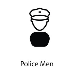 Police man icon design stock illustration