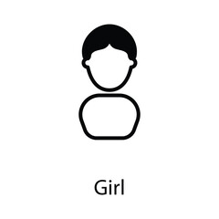 Girl icon design stock illustration