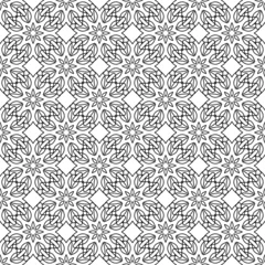 Foto op Canvas original lace weave. seamless floral pattern. guipure. black and white contour drawing. coloring book. print. pattern. © marsela564