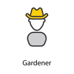 Gardener icon design stock illustration