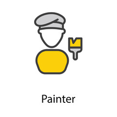 Painter icon design stock illustration