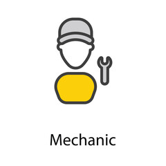 Mechanic icon design stock illustration