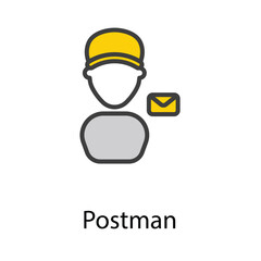 Postman icon design stock illustration