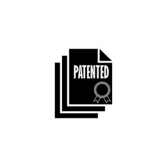 Patented icon isolated on transparent background