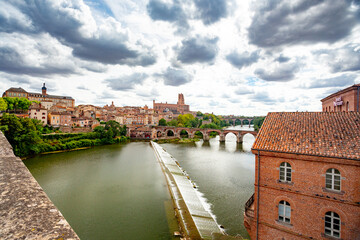Albi, France. Old bridge view	