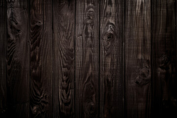 Nat&uuml;rliche dunkle Holztextur als Hintergrund. Copyspace, Banner, Generative AI

