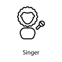 Singer icon design stock illustration